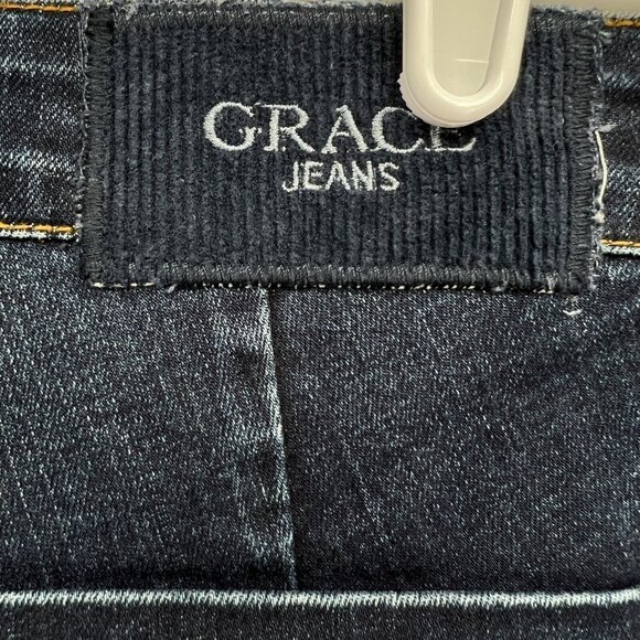 NWT GRACE Jeans Women's Frayed Hem Patch Pockets Denim Capris Size 26 (28x23) - Picture 12 of 12
